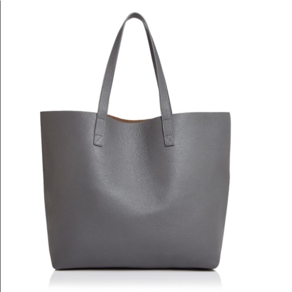 Aqua leather tote